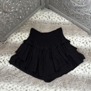 The Impeccable Pig black ruffle mini skirt small grunge dark feminine whimsigoth